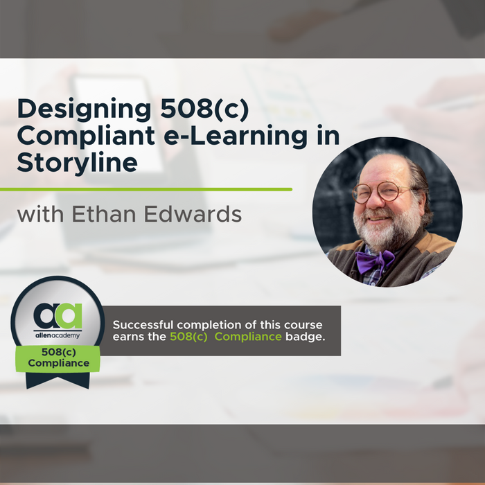 Designing 508(c) Compliant e-Learning in Storyline Workshop